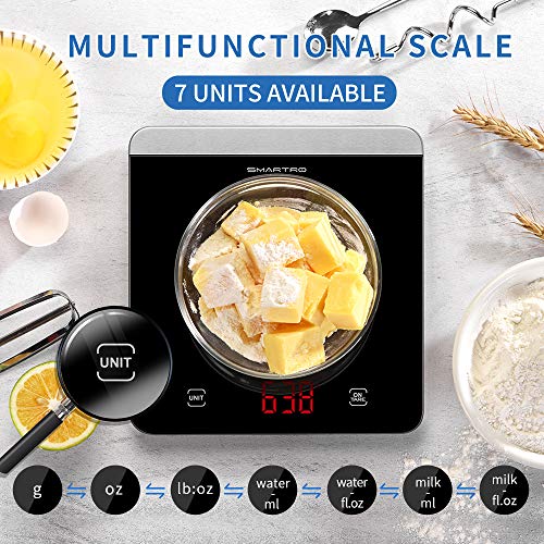  Smart Food Scale - Food Scales Digital Weight Grams and Oz with  Nutritional Calculator, Marco Scale for Weight Loss, 0.1oz-11lb Kitchen  Scales for Food Ounces, Calorie Scale for Diet, Keto, Diabetics