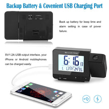 Load image into Gallery viewer, SMARTRO Projection Alarm Clock Digital Clock with Indoor Thermometer Hygrometer