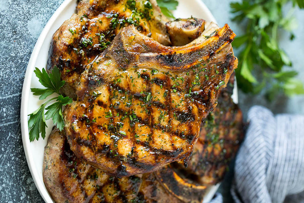 Grilled Garlic Pork Chops – Meat Thermometers and Outdoor Thermometers ...