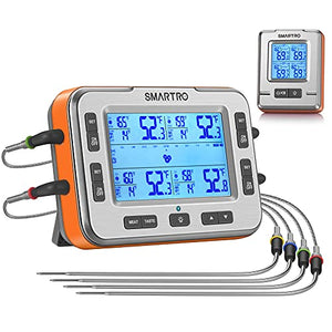 SMARTRO X50 Wireless Meat Thermometer 4 Probes 500ft Long Range