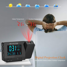 Load image into Gallery viewer, SMARTRO Digital Projection Alarm Clock with Weather Station